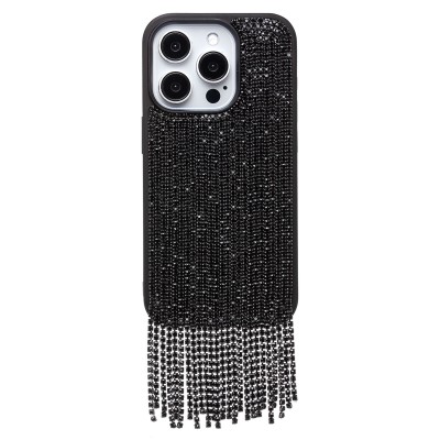 Чехол-накладка для Apple iPhone 15 Pro кристальный водопад (титановый черный) - PC095 POSH SHINE