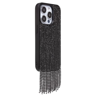 Чехол-накладка для Apple iPhone 15 Pro кристальный водопад (титановый черный) - PC095 POSH SHINE