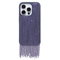 Чехол-накладка для Apple iPhone 15 Pro кристальный водопад (титановый синий) - PC095 POSH SHINE