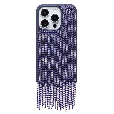 Чехол-накладка для Apple iPhone 15 Pro кристальный водопад (титановый синий) - PC095 POSH SHINE