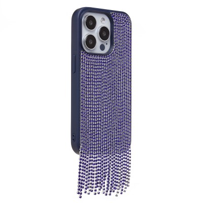 Чехол-накладка для Apple iPhone 15 Pro кристальный водопад (титановый синий) - PC095 POSH SHINE