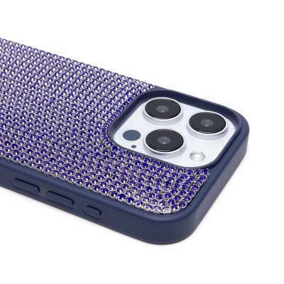Чехол-накладка для Apple iPhone 15 Pro кристальный водопад (титановый синий) - PC095 POSH SHINE