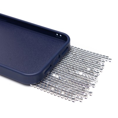 Чехол-накладка для Apple iPhone 15 Pro кристальный водопад (титановый синий) - PC095 POSH SHINE