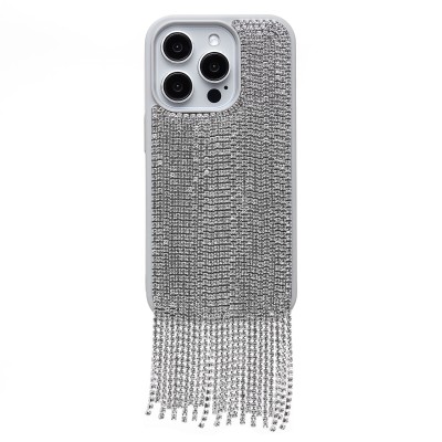 Чехол-накладка для Apple iPhone 15 Pro кристальный водопад (титановый белый) - PC095 POSH SHINE