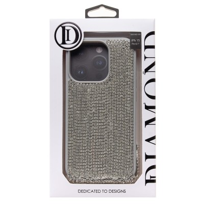 Чехол-накладка для Apple iPhone 15 Pro кристальный водопад (титановый белый) - PC095 POSH SHINE