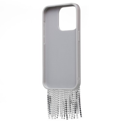 Чехол-накладка для Apple iPhone 15 Pro кристальный водопад (титановый белый) - PC095 POSH SHINE