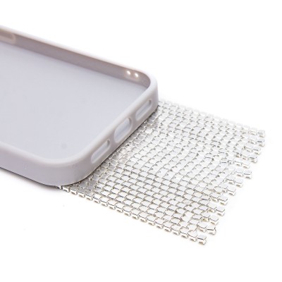 Чехол-накладка для Apple iPhone 15 Pro кристальный водопад (титановый белый) - PC095 POSH SHINE