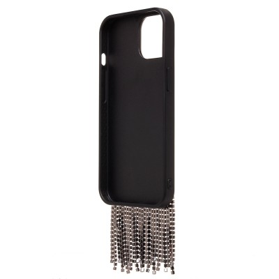 Чехол-накладка для Apple iPhone 15 кристальный водопад (титановый черный) - PC095 POSH SHINE