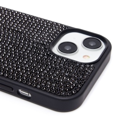 Чехол-накладка для Apple iPhone 15 кристальный водопад (титановый черный) - PC095 POSH SHINE