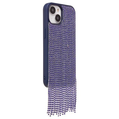 Чехол-накладка для Apple iPhone 15 кристальный водопад (титановый синий) - PC095 POSH SHINE