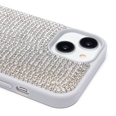Чехол-накладка для Apple iPhone 15 кристальный водопад (титановый белый) - PC095 POSH SHINE