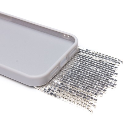Чехол-накладка для Apple iPhone 15 кристальный водопад (титановый белый) - PC095 POSH SHINE