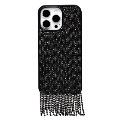 Чехол-накладка для Apple iPhone 16 Pro Max кристальный водопад (титановый черный) - PC095 POSH SHINE