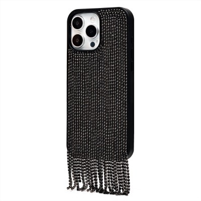 Чехол-накладка для Apple iPhone 16 Pro Max кристальный водопад (титановый черный) - PC095 POSH SHINE