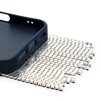 Чехол-накладка для Apple iPhone 16 Pro Max кристальный водопад (титановый синий) - PC095 POSH SHINE