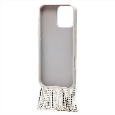 Чехол-накладка для Apple iPhone 16 Pro Max кристальный водопад (титановый белый) - PC095 POSH SHINE