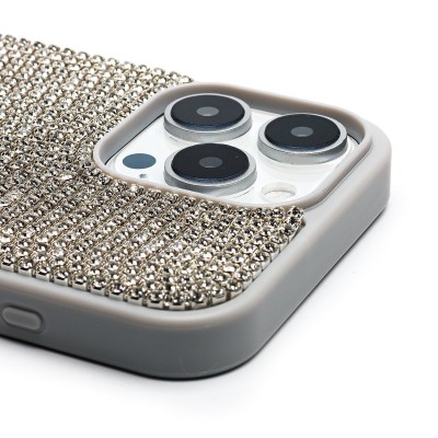 Чехол-накладка для Apple iPhone 16 Pro Max кристальный водопад (титановый белый) - PC095 POSH SHINE