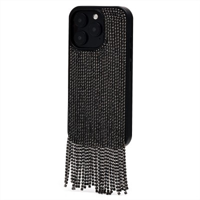 Чехол-накладка для Apple iPhone 16 Pro кристальный водопад (титановый черный) - PC095 POSH SHINE