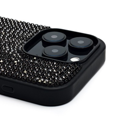 Чехол-накладка для Apple iPhone 16 Pro кристальный водопад (титановый черный) - PC095 POSH SHINE