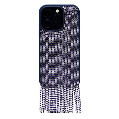 Чехол-накладка для Apple iPhone 16 Pro кристальный водопад (титановый синий) - PC095 POSH SHINE