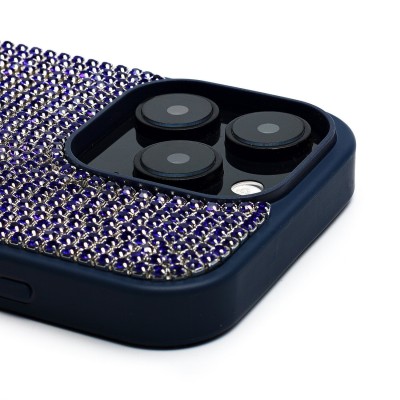 Чехол-накладка для Apple iPhone 16 Pro кристальный водопад (титановый синий) - PC095 POSH SHINE