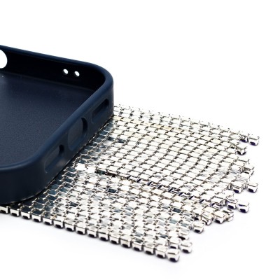 Чехол-накладка для Apple iPhone 16 Pro кристальный водопад (титановый синий) - PC095 POSH SHINE