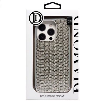 Чехол-накладка для Apple iPhone 16 Pro кристальный водопад (титановый белый) - PC095 POSH SHINE