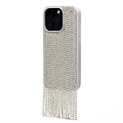 Чехол-накладка для Apple iPhone 16 Pro кристальный водопад (титановый белый) - PC095 POSH SHINE