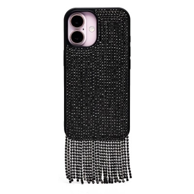 Чехол-накладка для Apple iPhone 16 кристальный водопад (титановый черный) - PC095 POSH SHINE