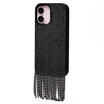 Чехол-накладка для Apple iPhone 16 кристальный водопад (титановый черный) - PC095 POSH SHINE