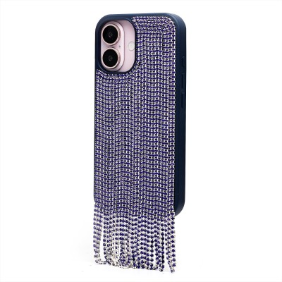 Чехол-накладка для Apple iPhone 16 кристальный водопад (титановый синий) - PC095 POSH SHINE