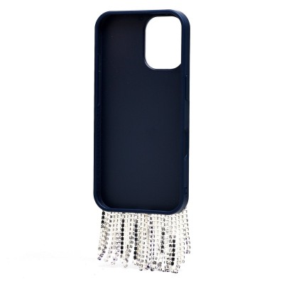 Чехол-накладка для Apple iPhone 16 кристальный водопад (титановый синий) - PC095 POSH SHINE