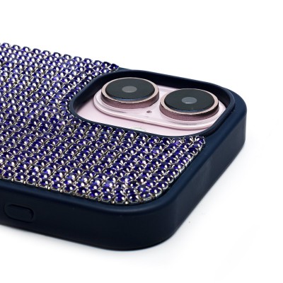Чехол-накладка для Apple iPhone 16 кристальный водопад (титановый синий) - PC095 POSH SHINE
