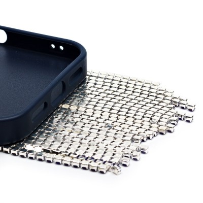 Чехол-накладка для Apple iPhone 16 кристальный водопад (титановый синий) - PC095 POSH SHINE