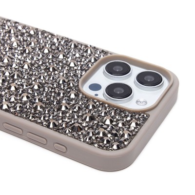 Чехол-накладка для Apple iPhone 15 Pro Max капли дождя (титановый серый) - PC096 POSH SHINE