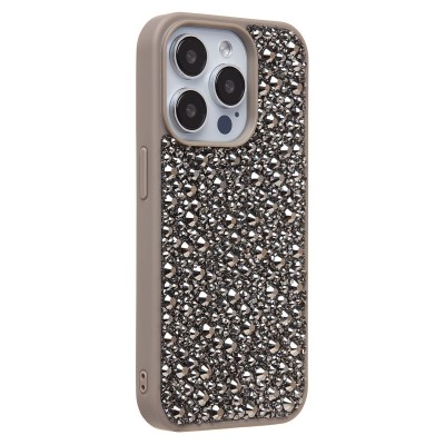 Чехол-накладка для Apple iPhone 15 Pro капли дождя (титановый серый) - PC096 POSH SHINE