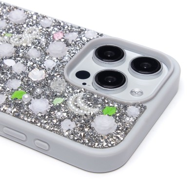 Чехол-накладка для Apple iPhone 15 Pro Max (белый) - PC097 POSH SHINE