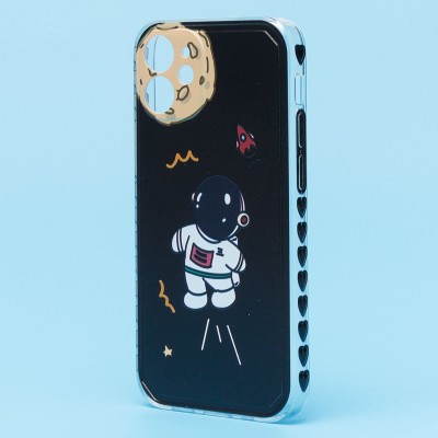 Чехол-накладка для Apple iPhone 12 - (002) (черный) - SC233
