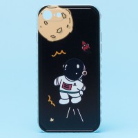 Чехол-накладка для Apple iPhone 7 - (002) (черный) - SC233