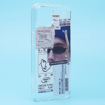 Чехол-накладка для Apple iPhone 13 - (002) (прозрачный) - SC273