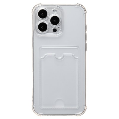 Чехол-накладка для Apple iPhone 16 Pro Max (прозрачный) - SC276 c картхолдером