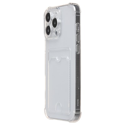 Чехол-накладка для Apple iPhone 16 Pro Max (прозрачный) - SC276 c картхолдером