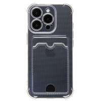 Чехол-накладка для Apple iPhone 16 Pro (прозрачный) - SC276 c картхолдером