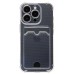 Чехол-накладка для Apple iPhone 16 Pro (прозрачный) - SC276 c картхолдером