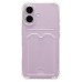 Чехол-накладка для Apple iPhone 16 (прозрачный) - SC276 c картхолдером