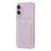 Чехол-накладка для Apple iPhone 16 (прозрачный) - SC276 c картхолдером