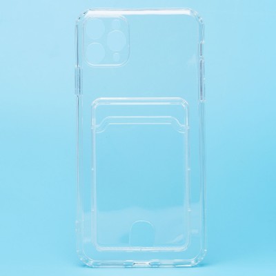 Чехол-накладка для Apple iPhone 11 Pro Max (прозрачный) - SC276 с картхолдером