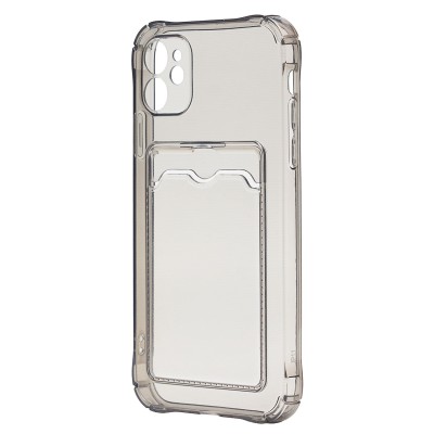 Чехол-накладка для Apple iPhone 11 (черный) - SC276 с картхолдером