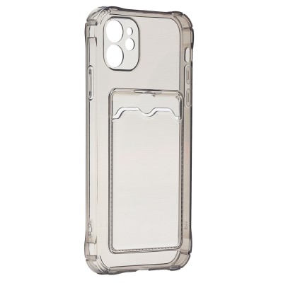 Чехол-накладка для Apple iPhone 11 (черный) - SC276 с картхолдером