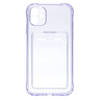Чехол-накладка для Apple iPhone 11 (розовый) - SC276 с картхолдером